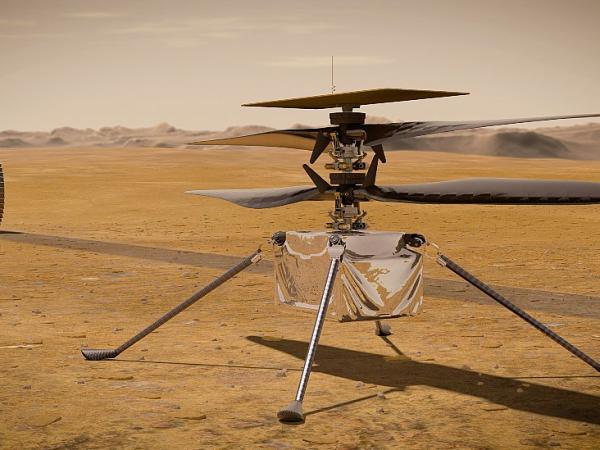 BBC Mundo: Ilustración del helicóptero que volará en Marte