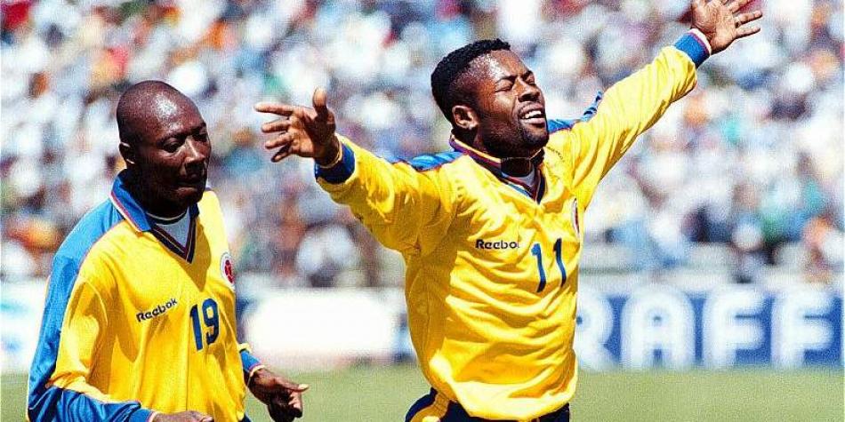 Jairo 'Tigre' Castillo marc&oacute; el gol de Colombia en el empate 1-1 frente a Bolivia, en La Paz, el 26 de abril de 2000.