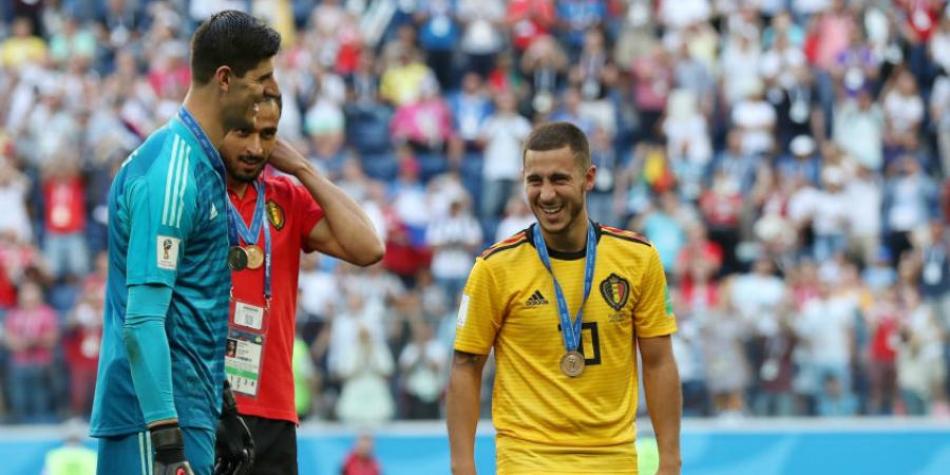 Courtois y Hazard Chelsea y Bélgica