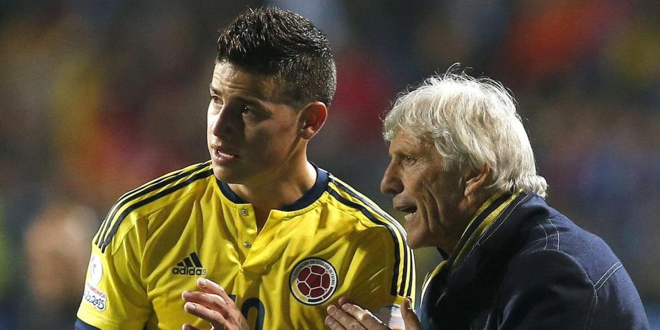 James Rodríguez y José Pékerman