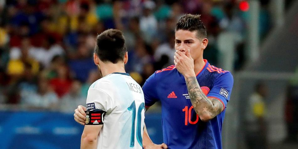 Lionel Messi y James Rodríguez