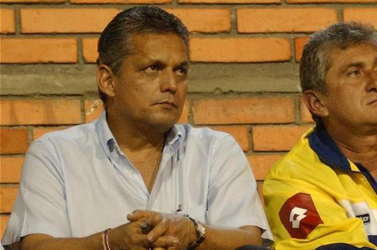 Reinaldo Rueda y Eduardo Lara, en el momento en el que eran seleccionadores de Colombia Sub-20 y Sub-17, respectivamente.