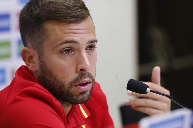 Jordi Alba, defensa de la selección de España.