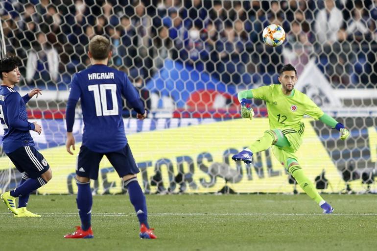 Camilo Vargas en Colombia vs Japón