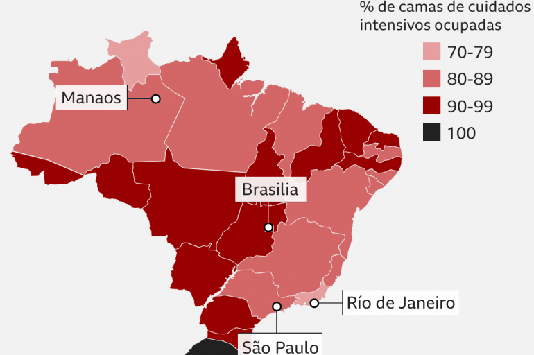 BBC Mundo: Mapa Brasil de cuidados intensivos