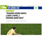 Así describió Olé la declaración de James.