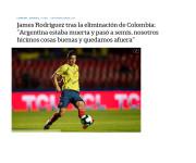 La Nación se refirió a las declaraciones de James.